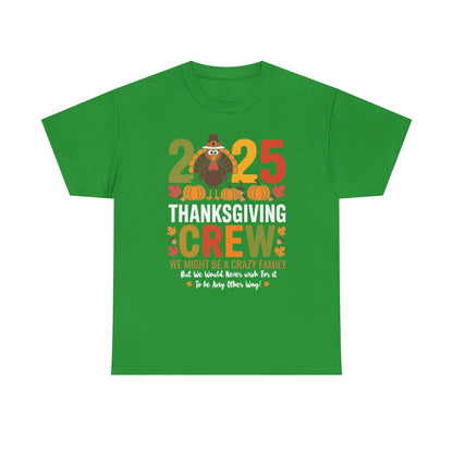 Family Thanksgiving 2025 Thanksgiving Crew Turkey Matching T-Shirt