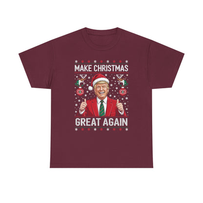 Funny Trump Make Christmas Great Again Xmas Pajamas Ugly T-Shirt