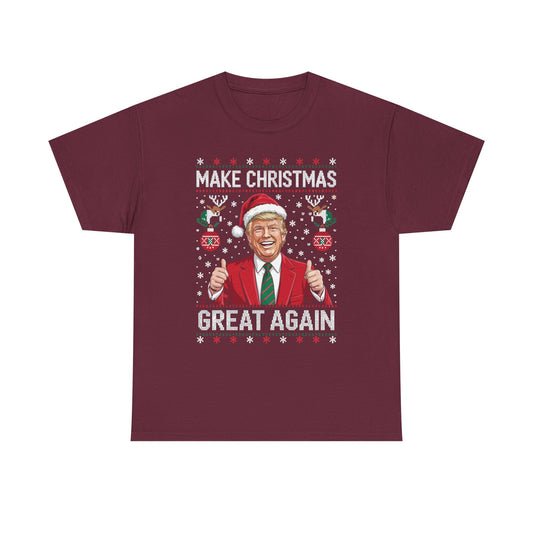 Funny Trump Make Christmas Great Again Xmas Pajamas Ugly T-Shirt