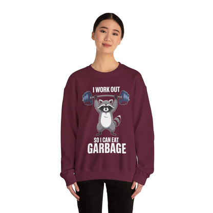 Raccoon Deadlift Bodybuilding Animal Funny Gym Fitness Sweatshirt