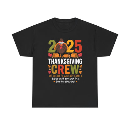 Family Thanksgiving 2025 Thanksgiving Crew Turkey Matching T-Shirt