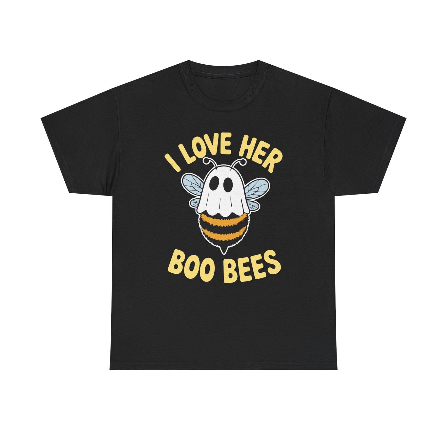 I Love Her Boo Bees Couples Halloween Adult Costume His Men T-Shirt