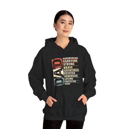 Vintage Funny Definition of Dad Retro Meme Joke Father's Day Hoodie