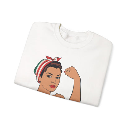 Mexican Girl Mujer Rosie Riveter Cinco De Mayo Fiesta  Sweatshirt Women