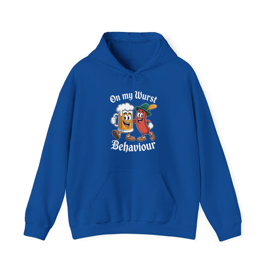 Oktoberfest On My Wurst Behaviour German Beer Sausage Adults Hoodie