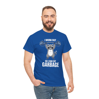 Raccoon Deadlift Bodybuilding Animal Funny Gym Fitness T-Shirt