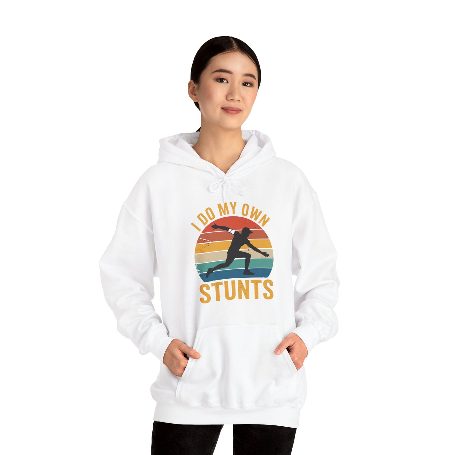 Funny I Do All My Own Stunts Broken Bones Hoodie