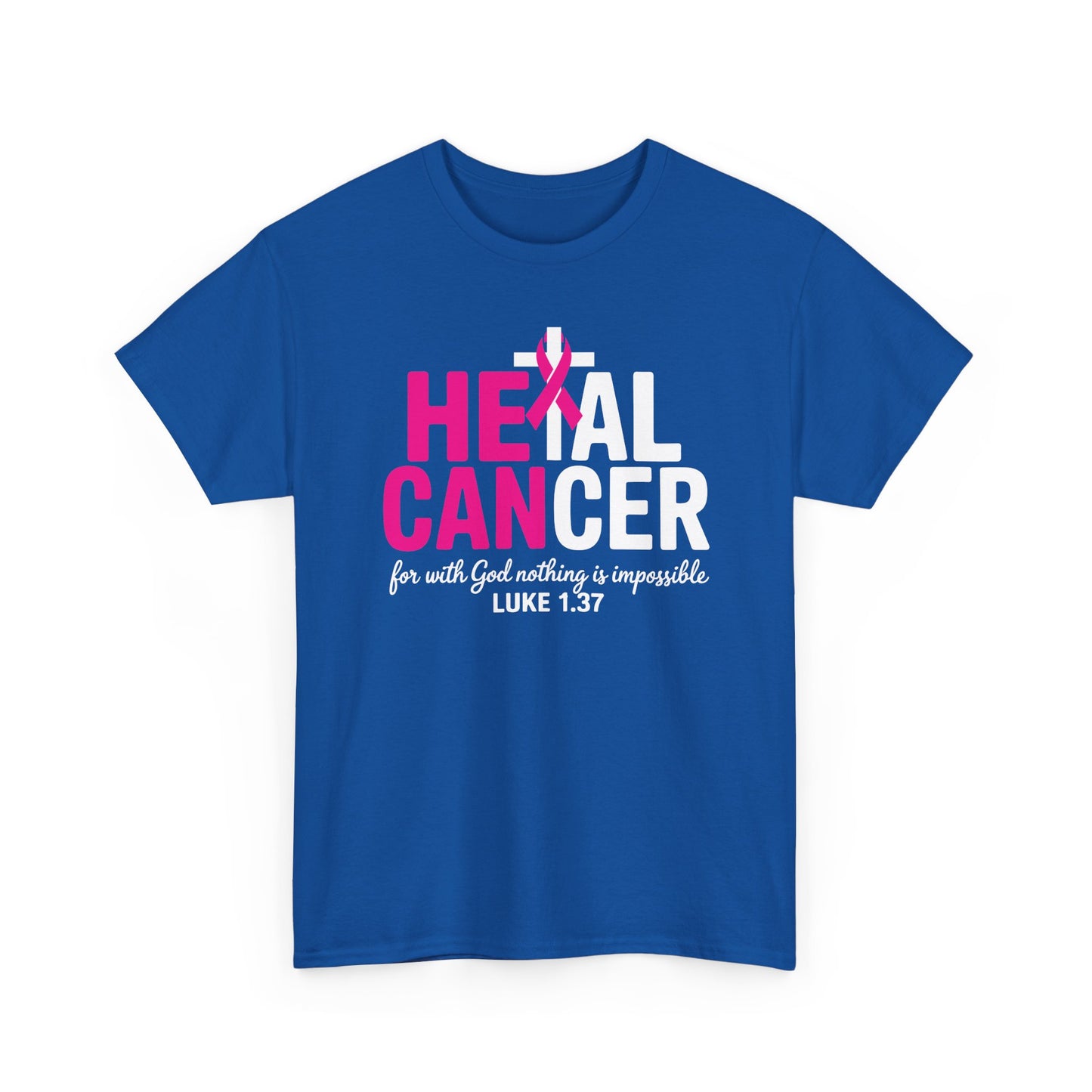 Heal Cancer Believe God Christian Breast Cancer Awareness T-Shirt