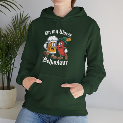 Oktoberfest On My Wurst Behaviour German Beer Sausage Adults Hoodie