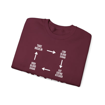 Funny Diabetic Type 1 Diabetes T1D Diabetes Awareness Sweatshirt