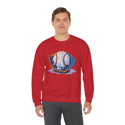Baseball Drip Ice Cream Sprinkles Baseball Glove Sweatshirt