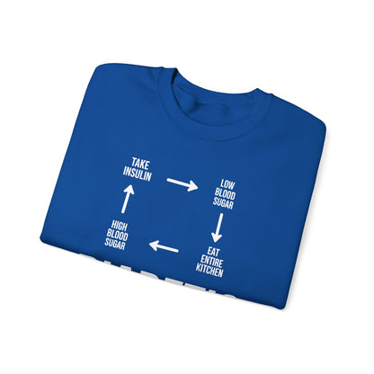 Funny Diabetic Type 1 Diabetes T1D Diabetes Awareness Sweatshirt