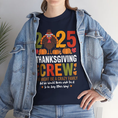 Family Thanksgiving 2025 Thanksgiving Crew Turkey Matching T-Shirt