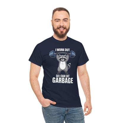 Raccoon Deadlift Bodybuilding Animal Funny Gym Fitness T-Shirt
