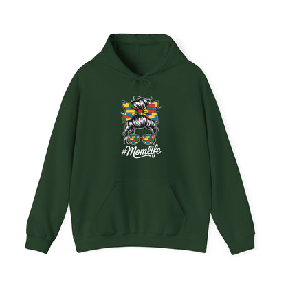 Building Block Messy Bun Mom Life Master Builder Mothers Day Hoodie