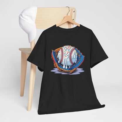 Baseball Drip Ice Cream Sprinkles Baseball Glove T-Shirt
