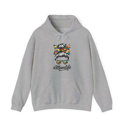 Building Block Messy Bun Mom Life Master Builder Mothers Day Hoodie