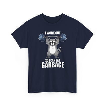 Raccoon Deadlift Bodybuilding Animal Funny Gym Fitness T-Shirt
