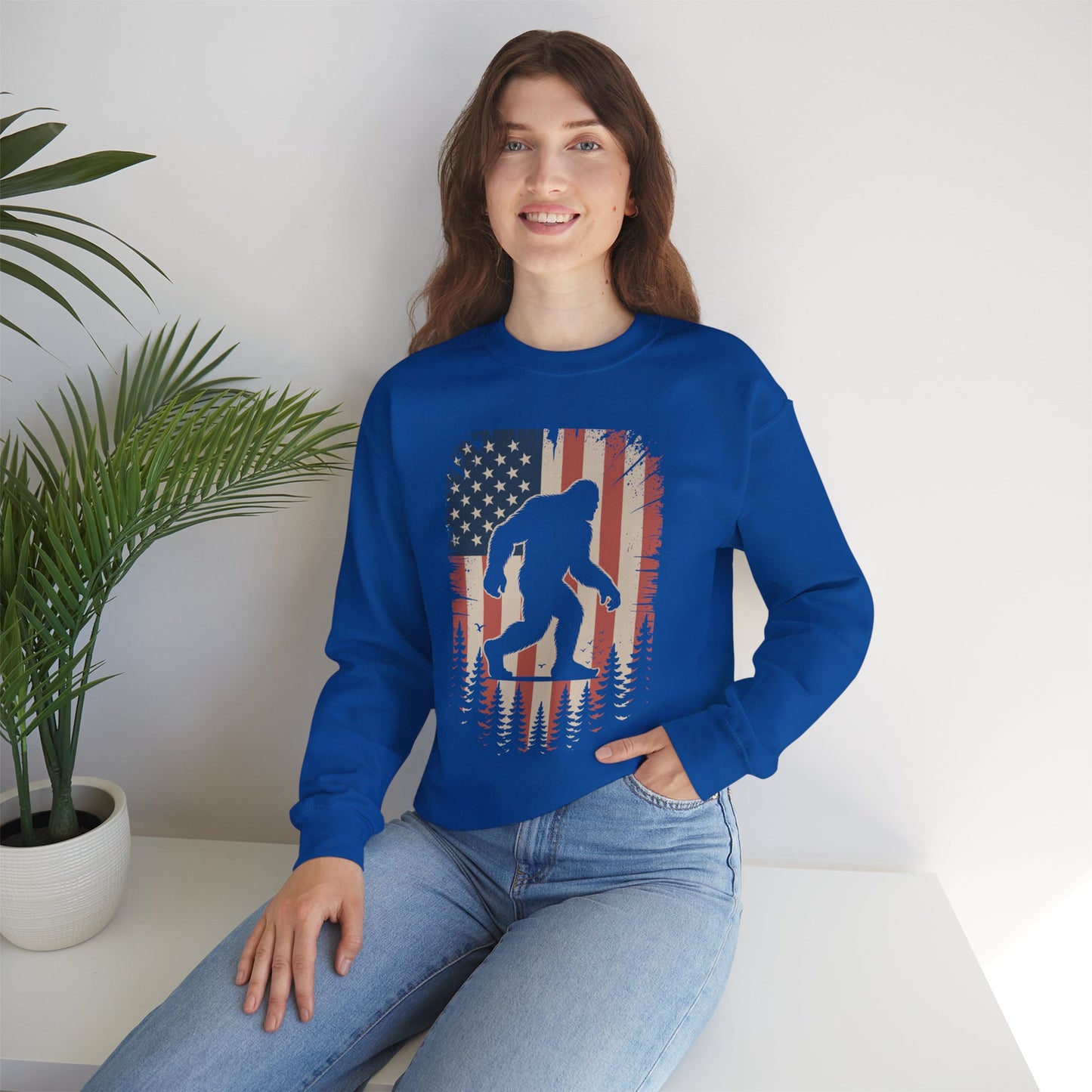 Bigfoot 4th of July Shirt American USA Flag Patriotic Sweatshirt