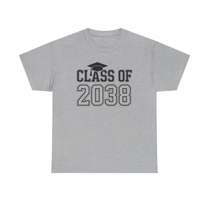 Class of 2038 Grow With Me Funny Kindergarten Back To School T-Shirt