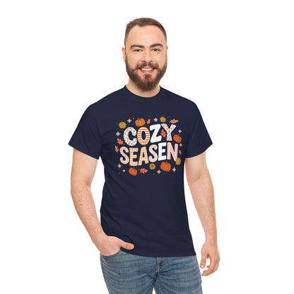 Cozy Season Autumn Fall Vibes Halloween Thanksgiving Pumpkin T-Shirt