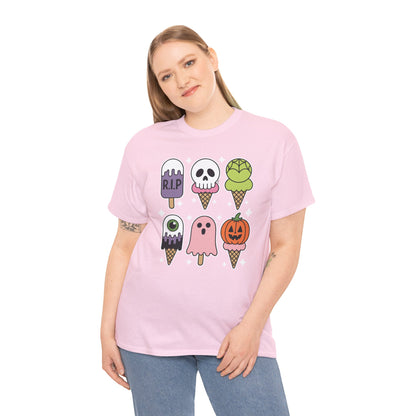 Horror Movie Summer Popsicle Halloween Ice Cream Summer-ween T-Shirt for Men Women