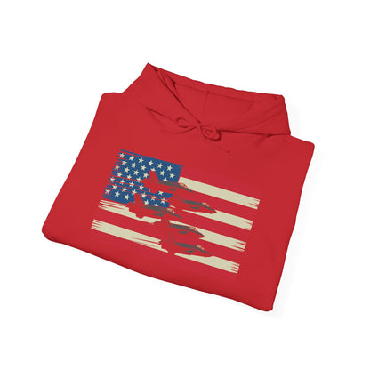 Vintage American Flag USA Fighter Jets 4th of July Patriotic Hoodie