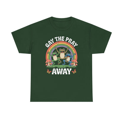 Gay The Pray Away Rainbow LGBT Pride Funny Meme Frogs T-Shirt
