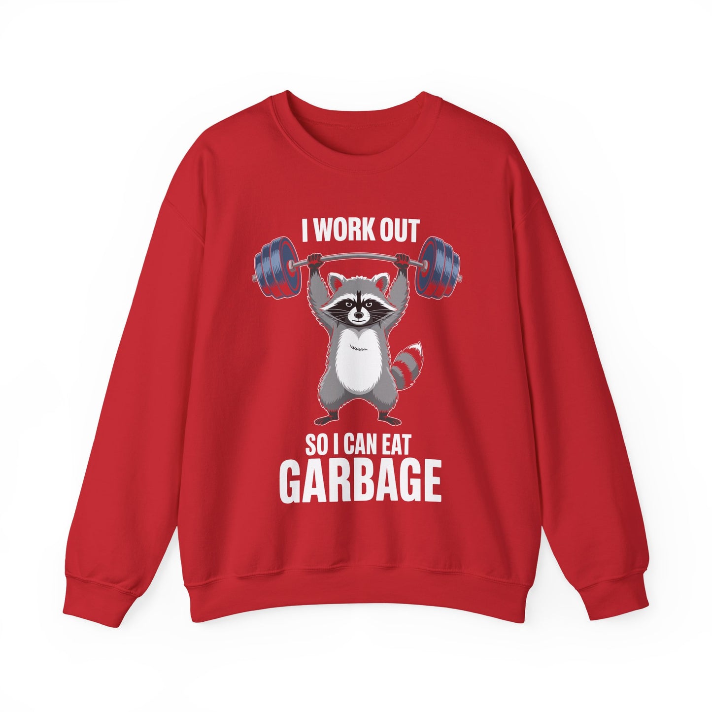 Raccoon Deadlift Bodybuilding Animal Funny Gym Fitness Sweatshirt