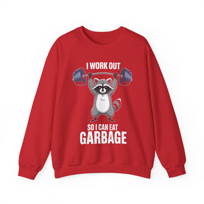 Raccoon Deadlift Bodybuilding Animal Funny Gym Fitness Sweatshirt