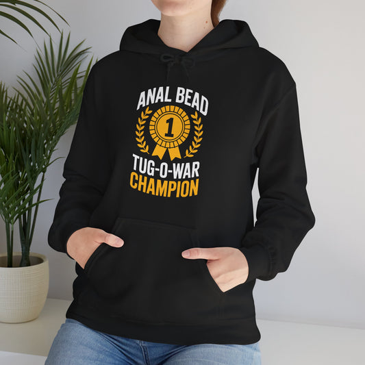 Funny Saying  Bead Tug O War Champion Adult Humor Hoodie for Men & Women