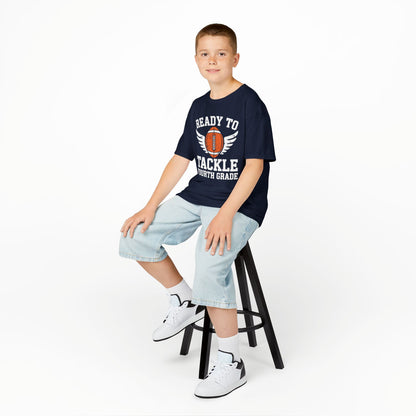 Ready To Tackle Fourth Grade Back To School Football T-Shirt