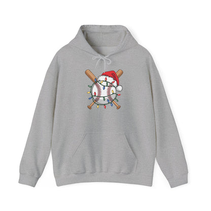 Santa Sports Design For Men Boys Christmas Baseball Player Hoodie