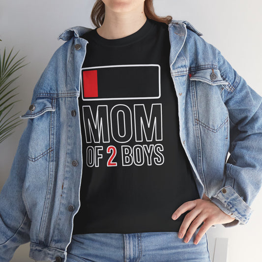 Mom of 2 Boys Gift from Son Mothers Day Birthday Women T-Shirt