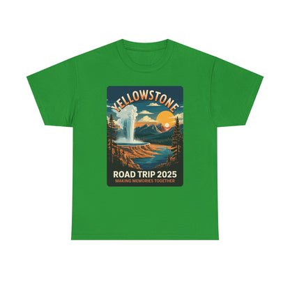 Yellowstone Family Road Trip 2025 National Park Outdoor T-Shirt
