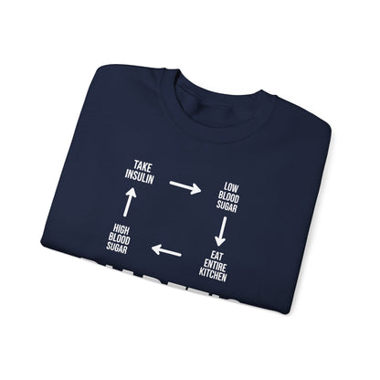 Funny Diabetic Type 1 Diabetes T1D Diabetes Awareness Sweatshirt