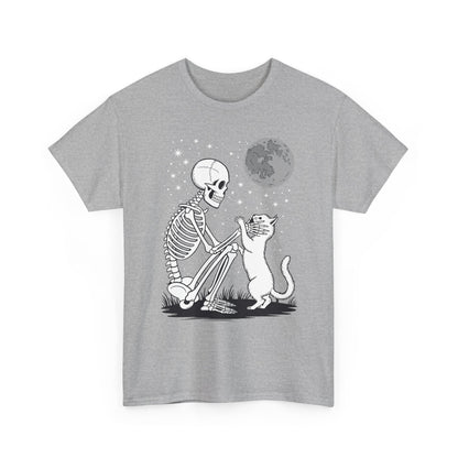 Skeleton Cat Skull Kitty Cute Goth Halloween Men Women T-Shirt