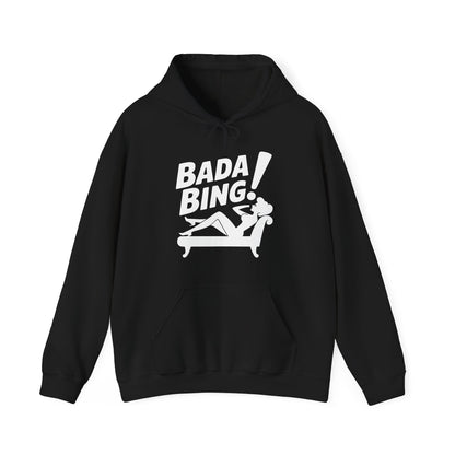 Funny Vintage Bada Sarcastic Bing Retro Sexy Girl Bada Bam Hoodie
