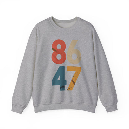 Classic Vintage 80s Style 86 47 Anti Trump Sweatshirt