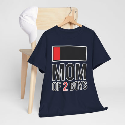 Mom of 2 Boys Gift from Son Mothers Day Birthday Women T-Shirt