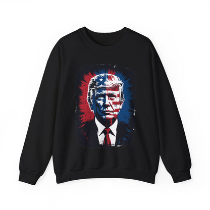 President Trump Portrait 4th July Sweatshirt