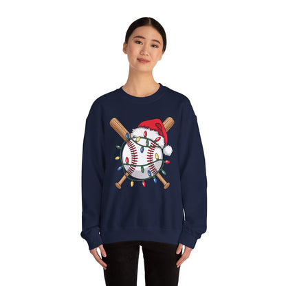 Santa Sports Design For Men Boys Christmas Baseball Player Sweatshirt