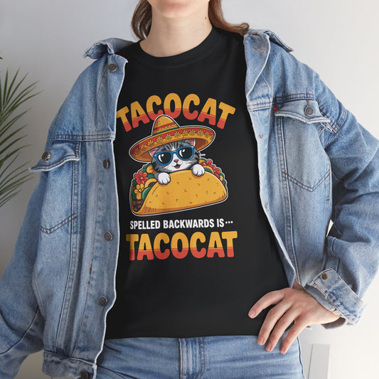 Tacocat Spelled Backwards Taco Cat Cinco De Mayo T-Shirt Men Women