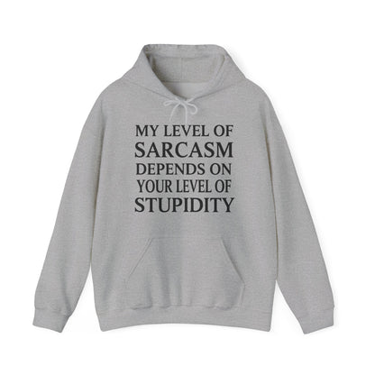 Funny Sarcastic Humor My Level of Sarcasm Sarcastic Quote Hoodie