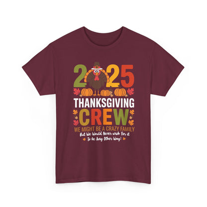 Family Thanksgiving 2025 Thanksgiving Crew Turkey Matching T-Shirt
