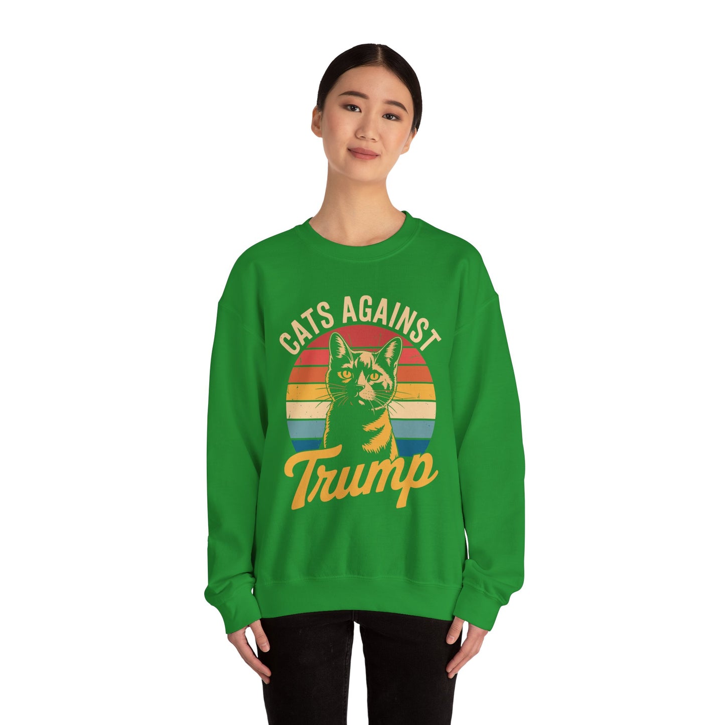 Cats Against Trump Funny Anti Trump Election Funny Cat Sweatshirt