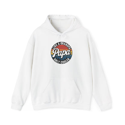 PAPA like a Grandpa ONLY COOLER Funny Dad Papa Definition Hoodie