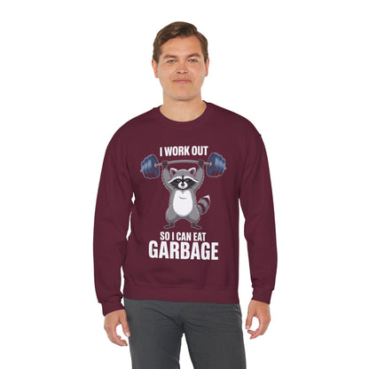Raccoon Deadlift Bodybuilding Animal Funny Gym Fitness Sweatshirt