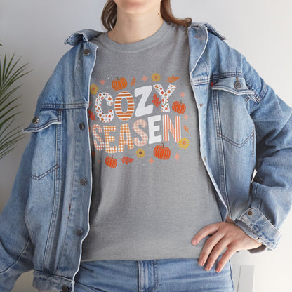 Cozy Season Autumn Fall Vibes Halloween Thanksgiving Pumpkin T-Shirt