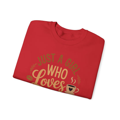 Just A Girl Who Loves Coffee Womens Coffee Lover Sweatshirt